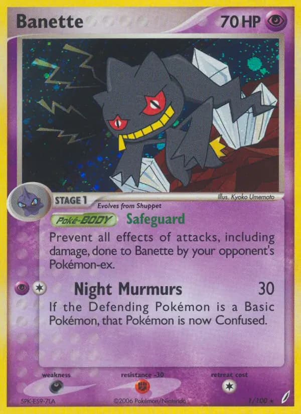 Banette — Crystal Guardians 1 Pokémon card