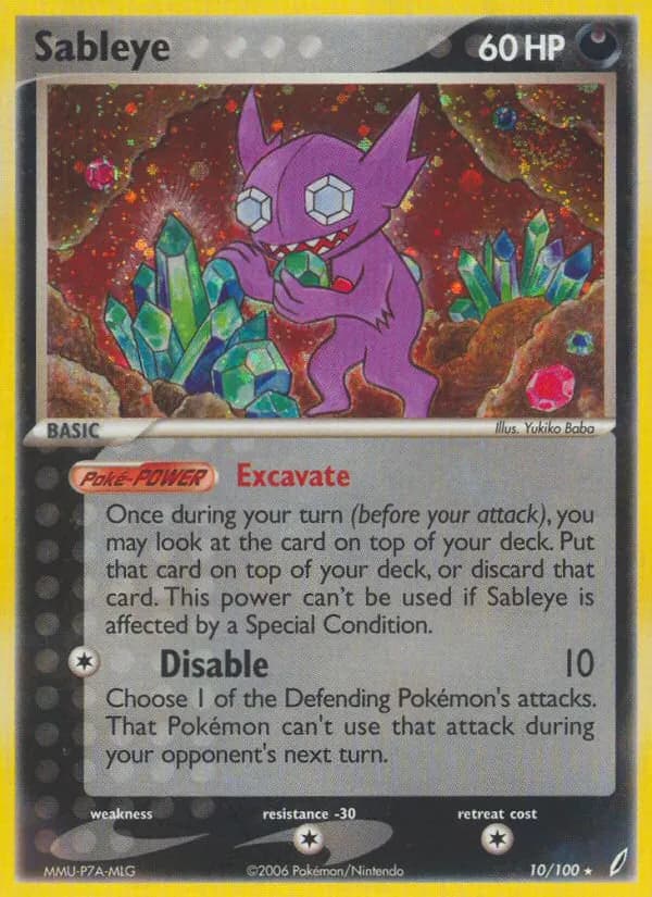 Sableye — Crystal Guardians 10 Pokémon card