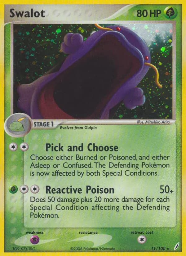 Swalot — Crystal Guardians 11 Pokémon card