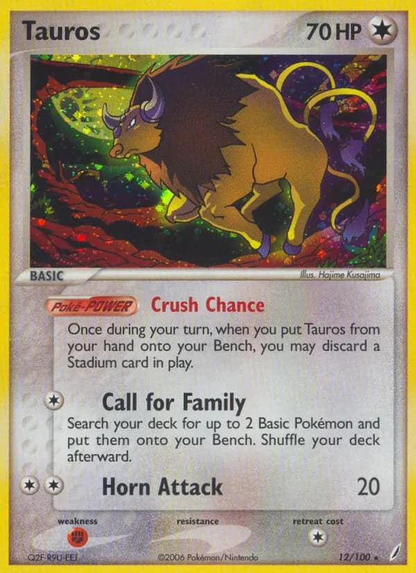 Tauros — EX Crystal Guardians 12 German Pokémon card