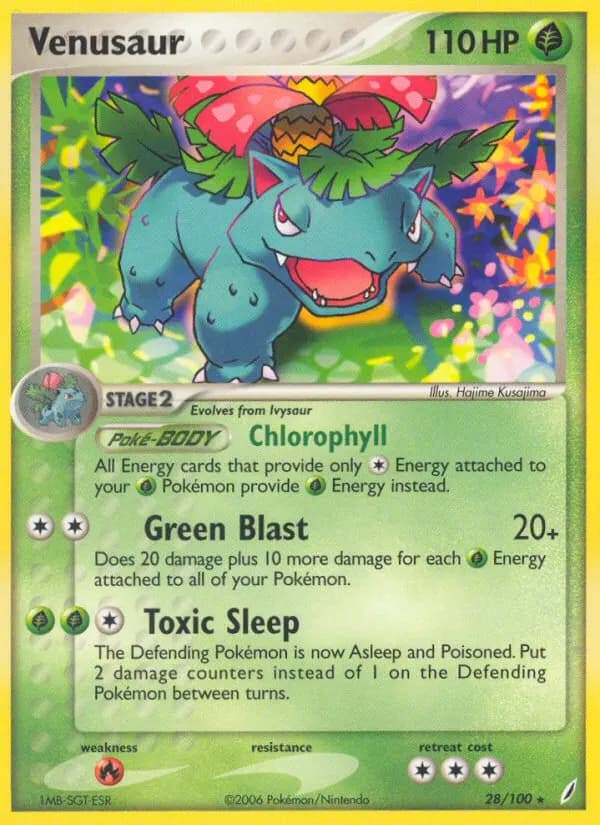 Venusaur — Crystal Guardians 28 Pokémon card