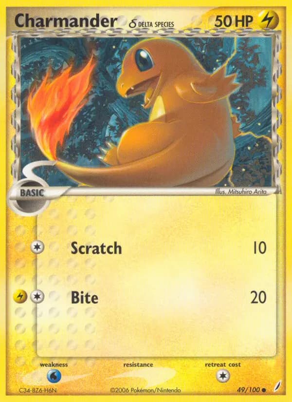 Glumanda δ — EX Crystal Guardians 49 German Pokémon card