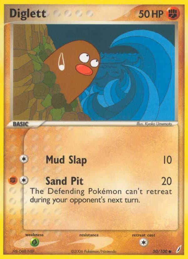 Diglett — Crystal Guardians 50 Pokémon card