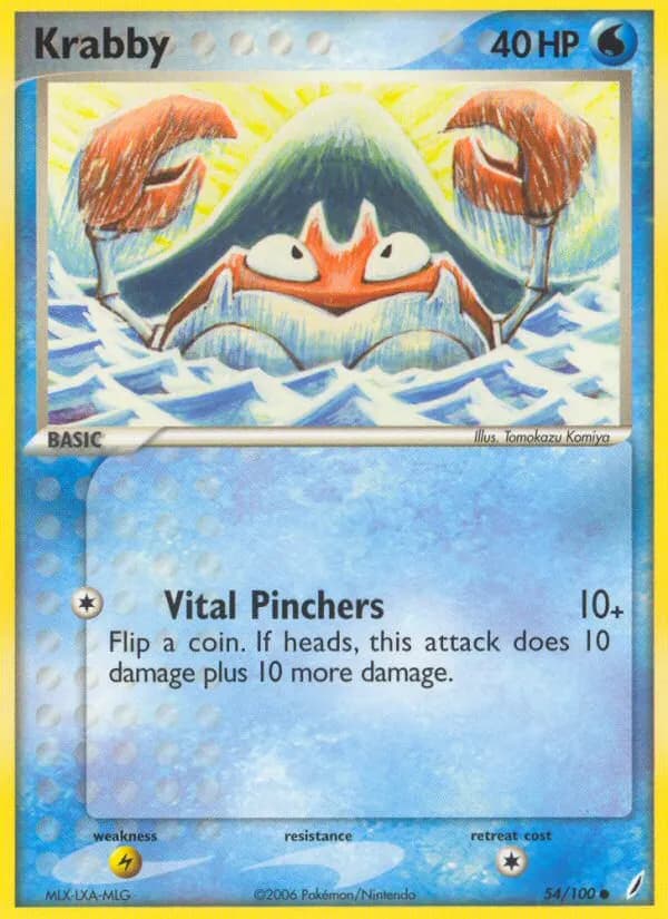 Krabby — EX Crystal Guardians 54 German Pokémon card