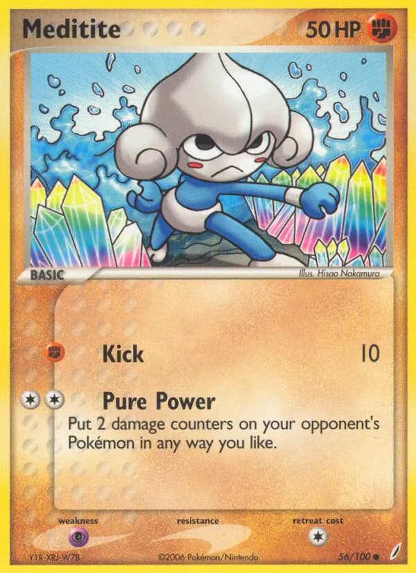 Meditite — Crystal Guardians 56 Pokémon card