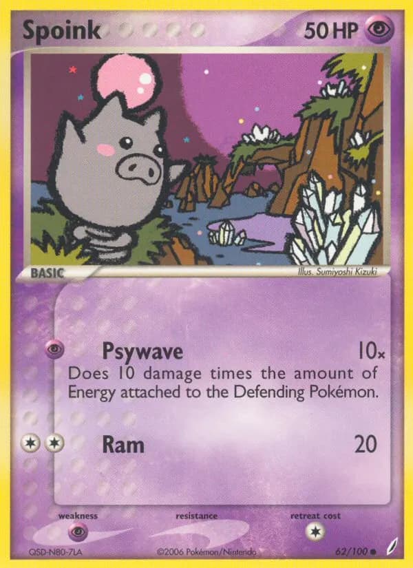 Spoink — EX Crystal Guardians 62 German Pokémon card