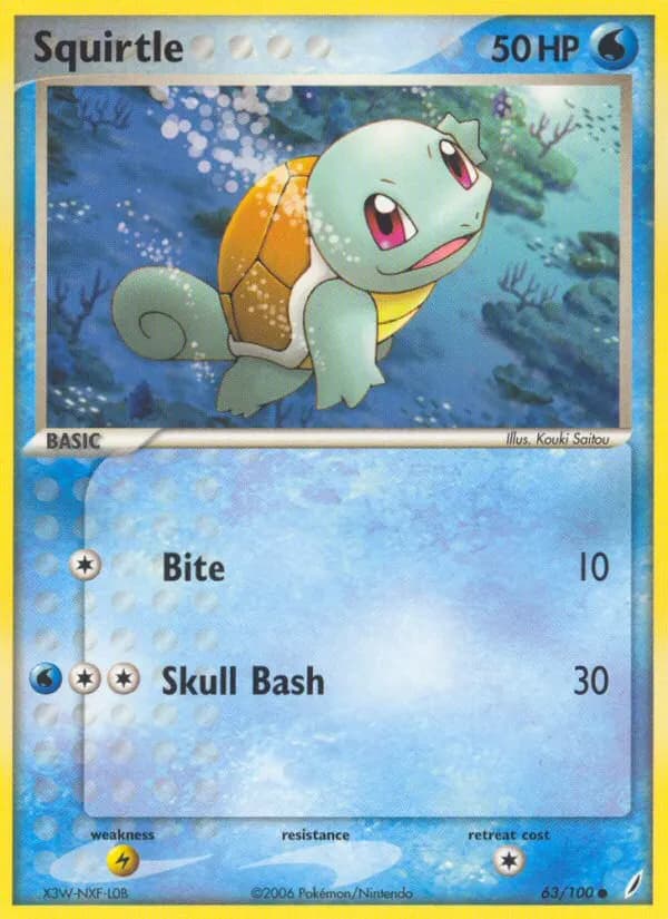 Schiggy — EX Crystal Guardians 63 German Pokémon card