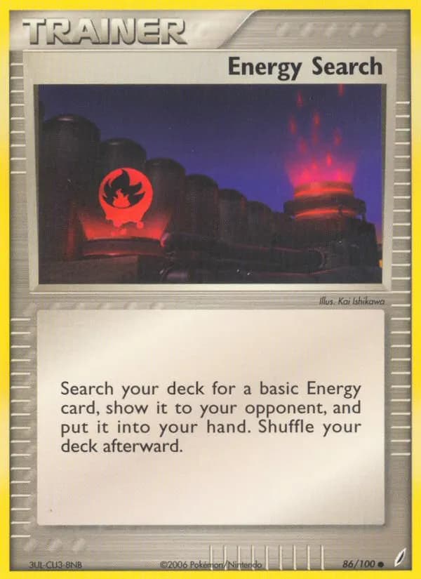 Energy Search — Crystal Guardians 86 Pokémon card