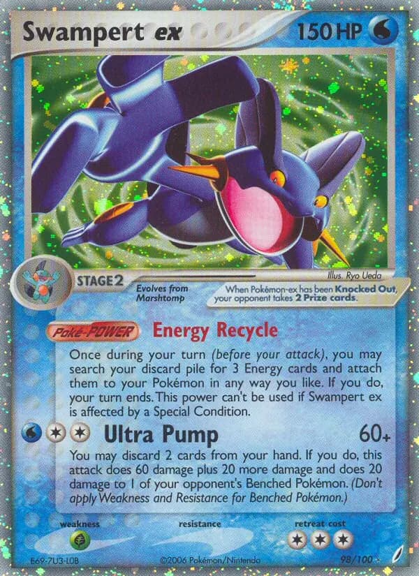 Swampert ex — Crystal Guardians 98 Pokémon card