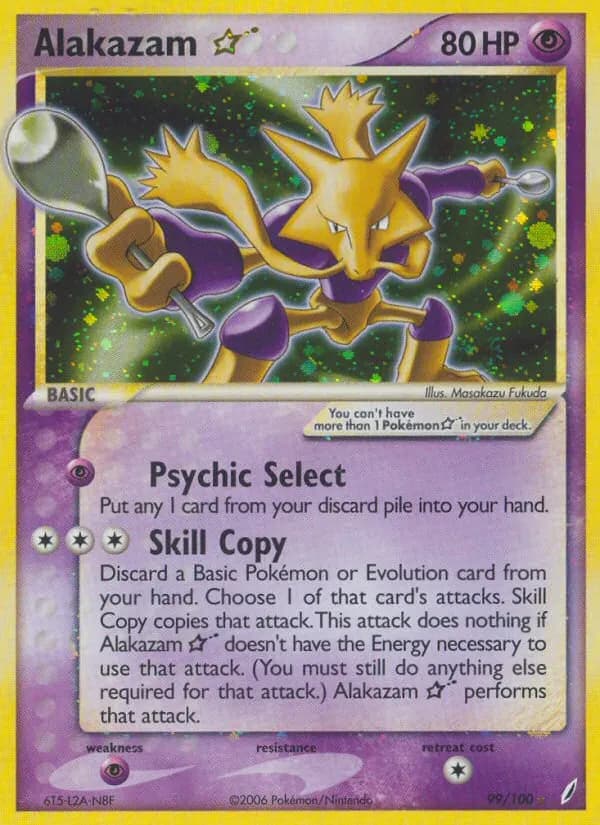 Alakazam ★ — Crystal Guardians 99 Pokémon card