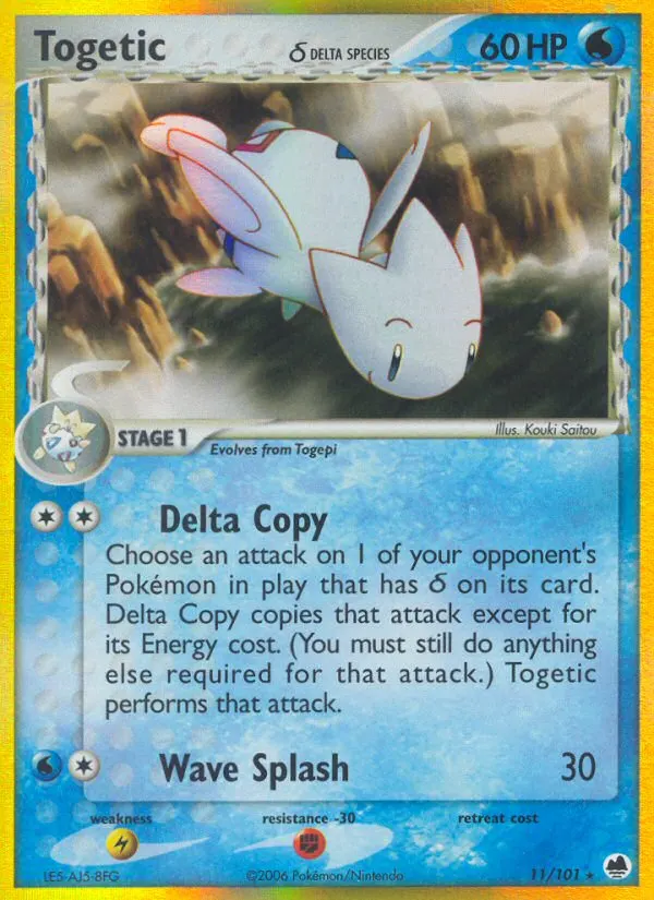 Togetic δ — Dragon Frontiers 11 Pokémon card