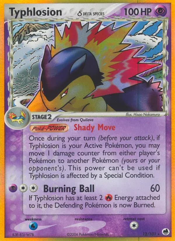 Typhlosion δ — Dragon Frontiers 12 Pokémon card
