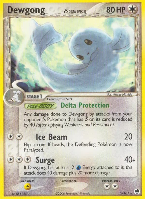 Dewgong δ — Dragon Frontiers 15 Pokémon card