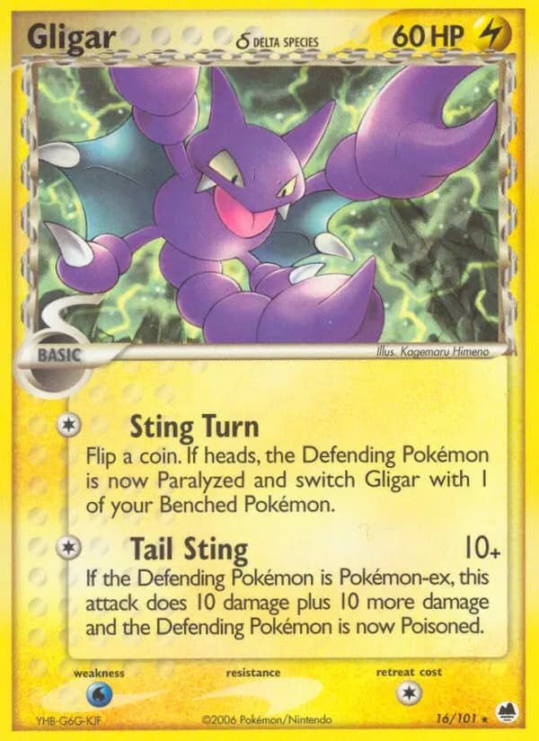 Gligar δ — Dragon Frontiers 16 Pokémon card