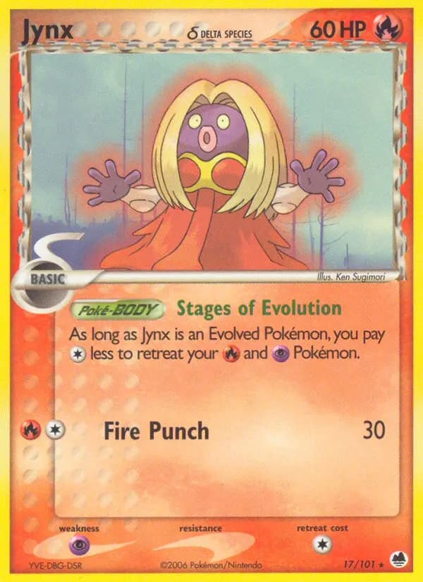 Jynx δ — Dragon Frontiers 17 Pokémon card