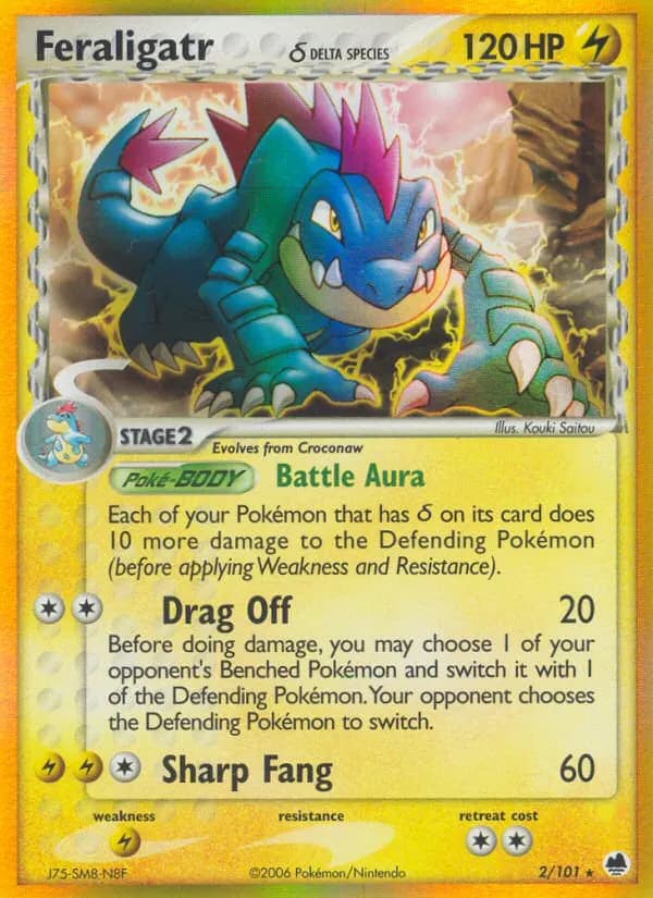 Feraligatr δ — Dragon Frontiers 2 Pokémon card