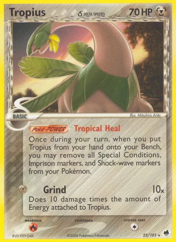 Tropius δ — Dragon Frontiers 23 Pokémon card