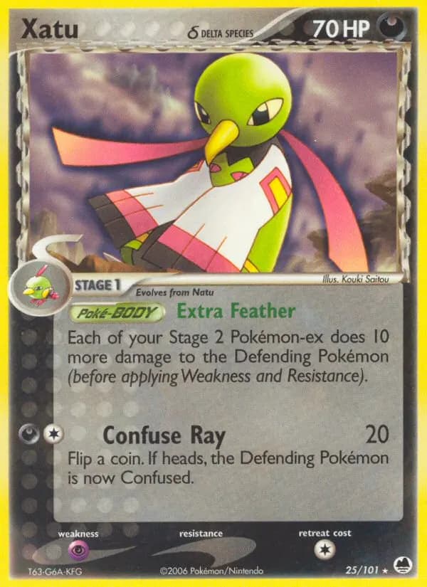 Xatu δ — Dragon Frontiers 25 Pokémon card