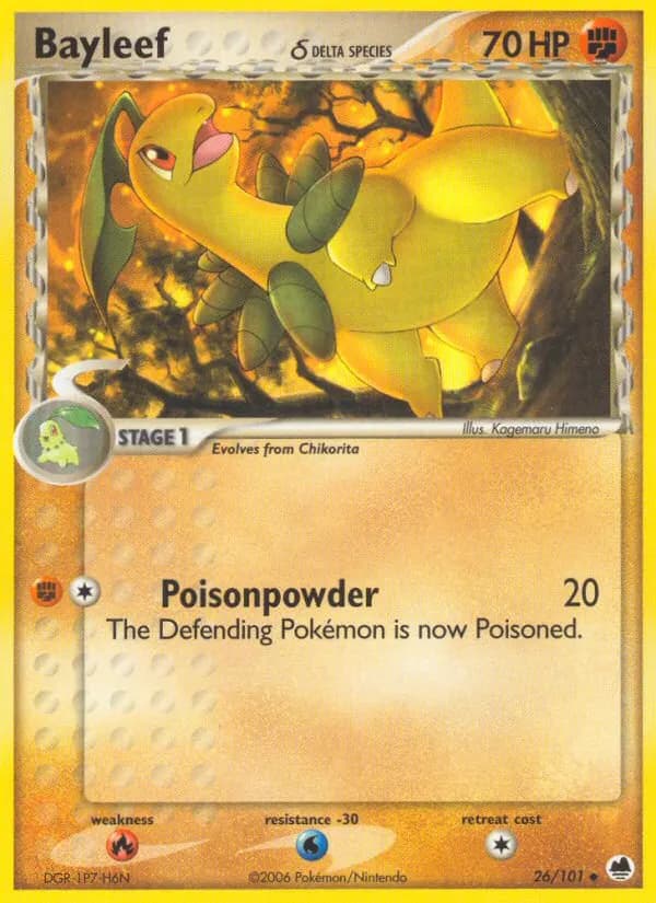 Bayleef δ — Dragon Frontiers 26 Pokémon card