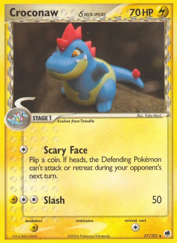 Croconaw δ — Dragon Frontiers 27 Pokémon card