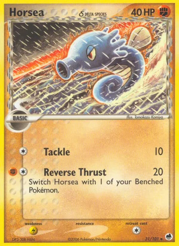 Horsea δ — Dragon Frontiers 31 Pokémon card