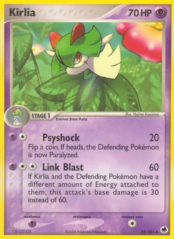 Kirlia — Dragon Frontiers 32 Pokémon card