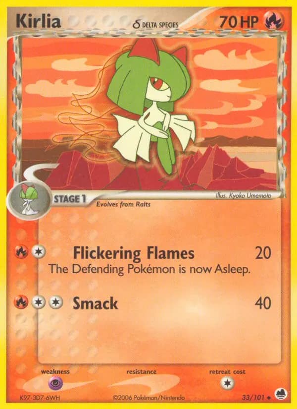 Kirlia δ — Dragon Frontiers 33 Pokémon card