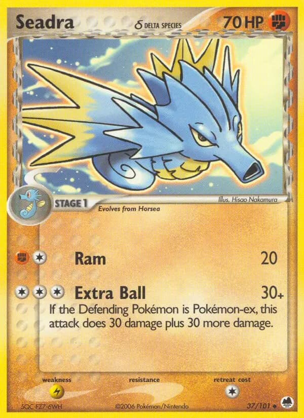 Seadra δ — Dragon Frontiers 37 Pokémon card
