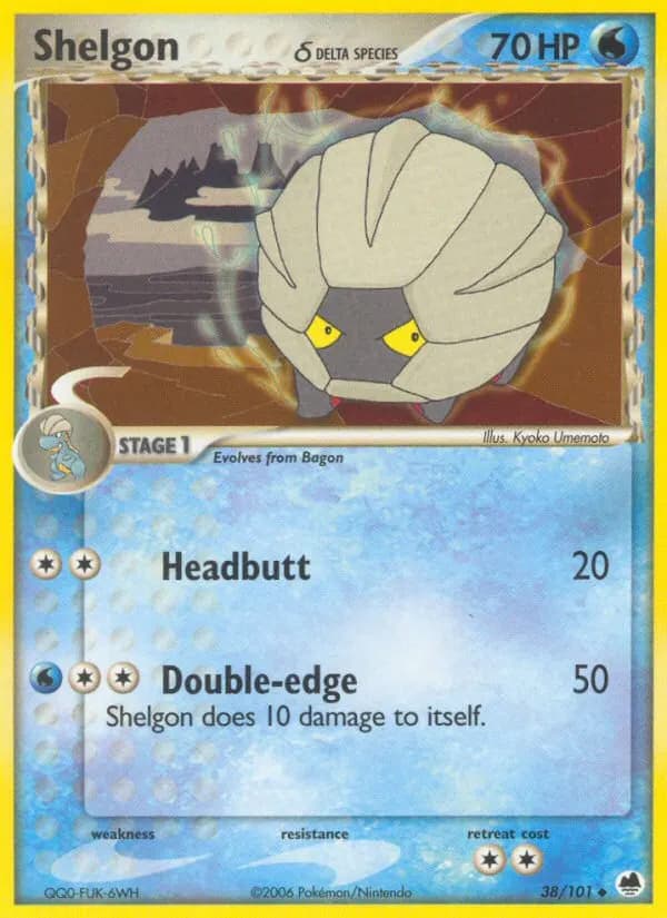Shelgon δ — Dragon Frontiers 38 Pokémon card