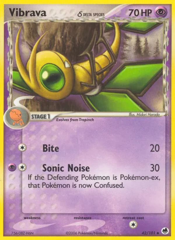 Vibrava δ — Dragon Frontiers 42 Pokémon card