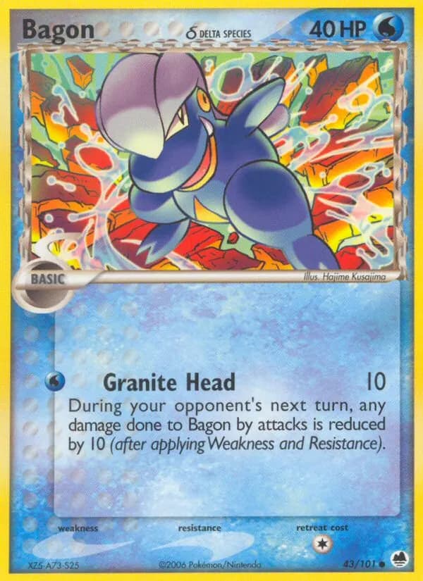 Bagon δ — Dragon Frontiers 43 Pokémon card