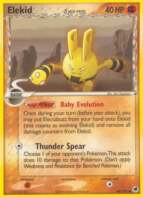 Elekid δ — Dragon Frontiers 48 Pokémon card