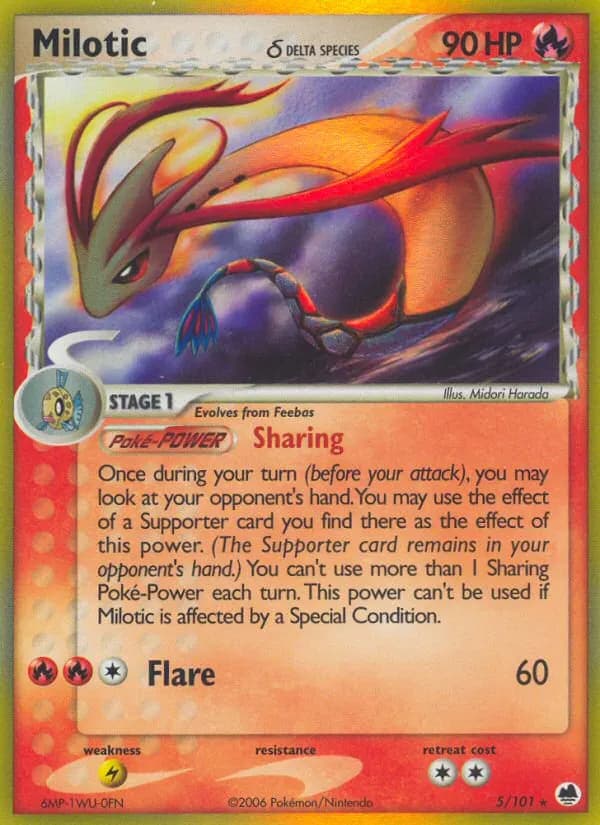 Milotic δ — Dragon Frontiers 5 Pokémon card