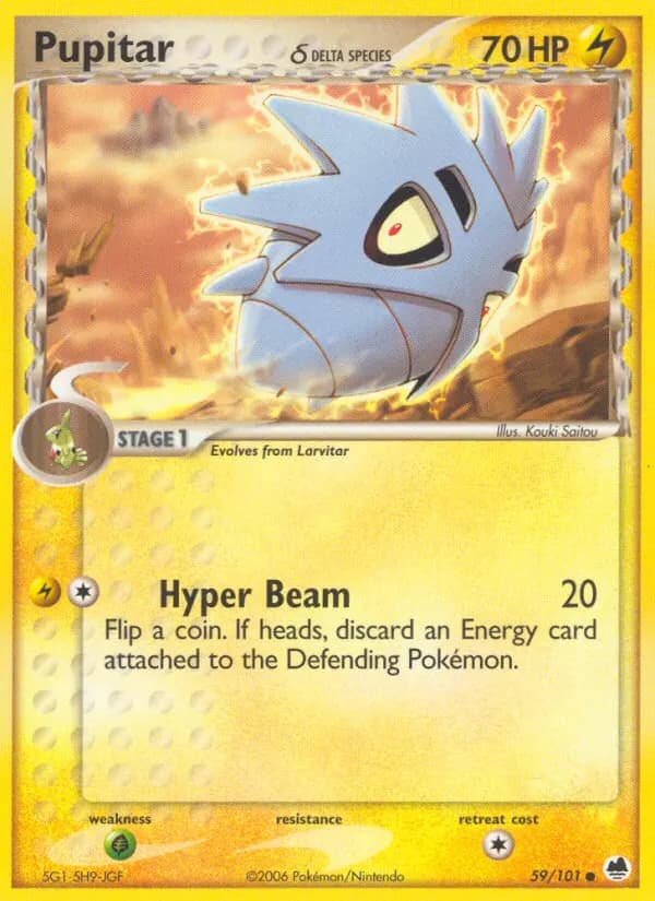Pupitar δ — EX Dragon Frontiers 59 German Pokémon card
