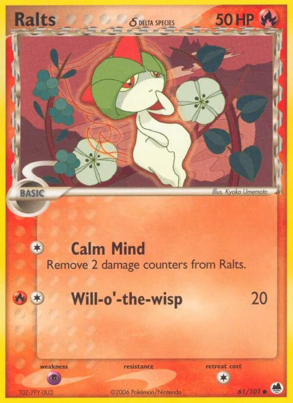 Ralts δ — Dragon Frontiers 61 Pokémon card