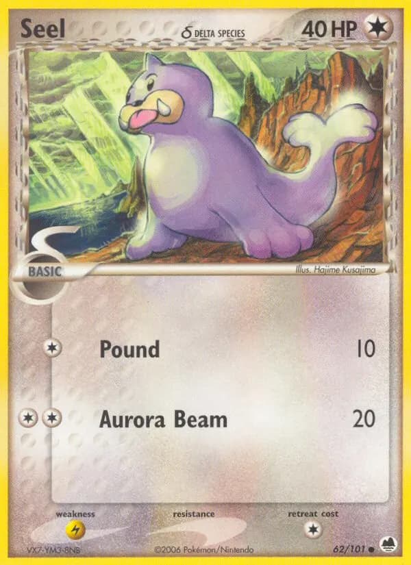 Seel δ — Dragon Frontiers 62 Pokémon card