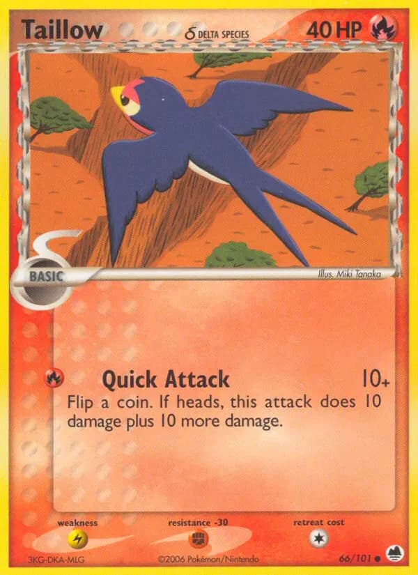Schwalbini δ — EX Dragon Frontiers 66 German Pokémon card
