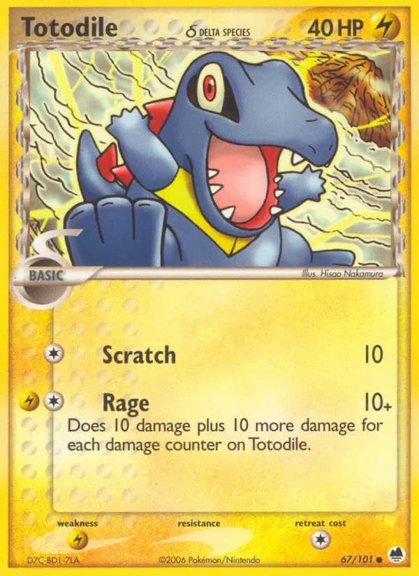 Totodile δ — Dragon Frontiers 67 Pokémon card