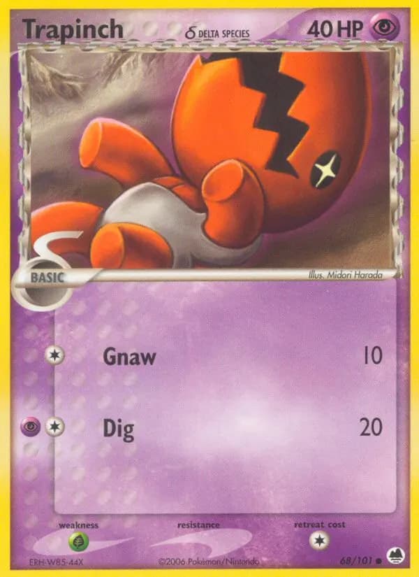 Trapinch δ — Dragon Frontiers 68 Pokémon card