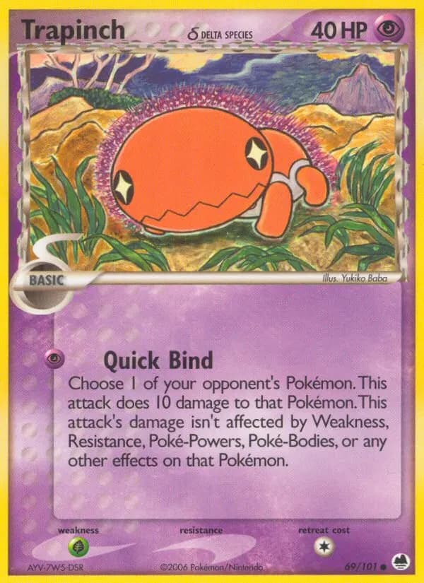 Trapinch δ — Dragon Frontiers 69 Pokémon card