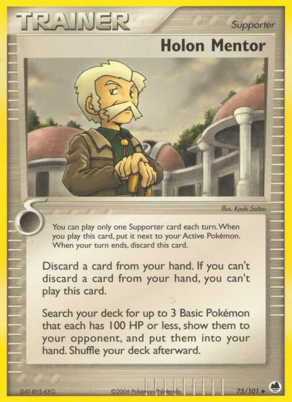 Holon Mentor — Dragon Frontiers 75 Pokémon card