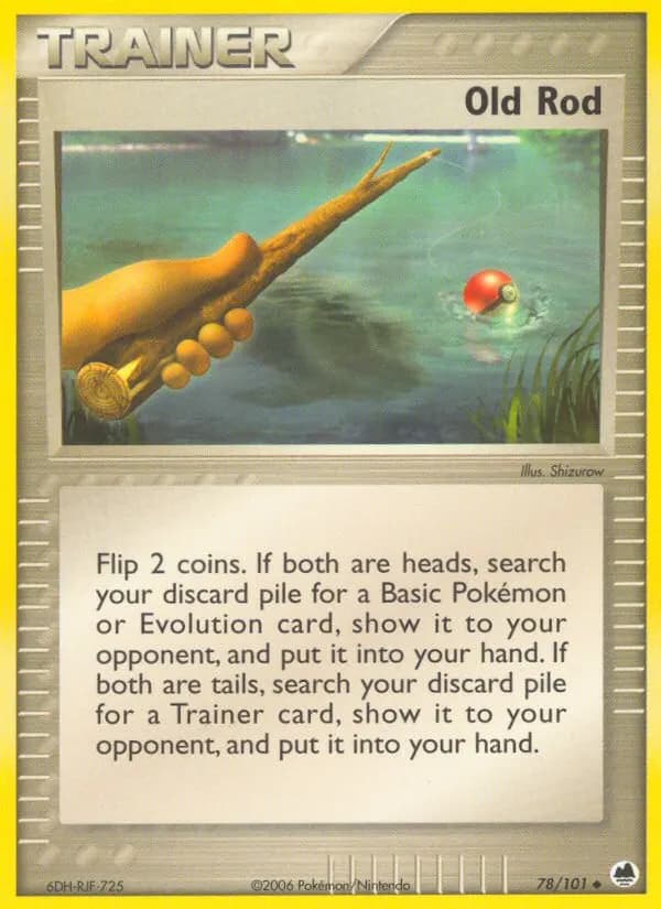 Old Rod — Dragon Frontiers 78 Pokémon card