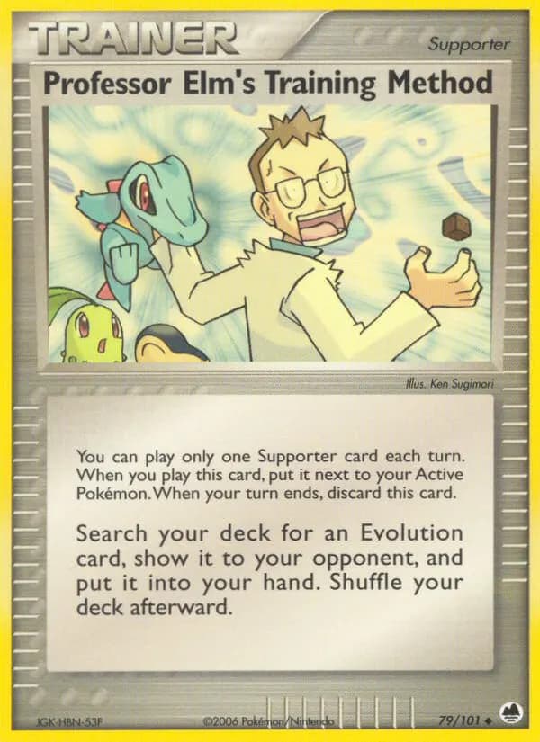 Professor Linds Trainingsmethoden — EX Dragon Frontiers 79 German Pokémon card