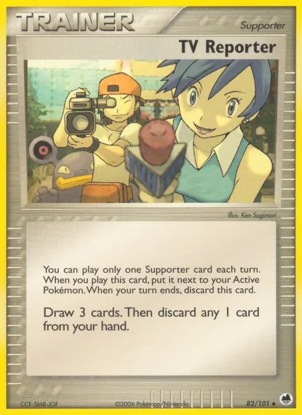 TV Reporter — Dragon Frontiers 82 Pokémon card