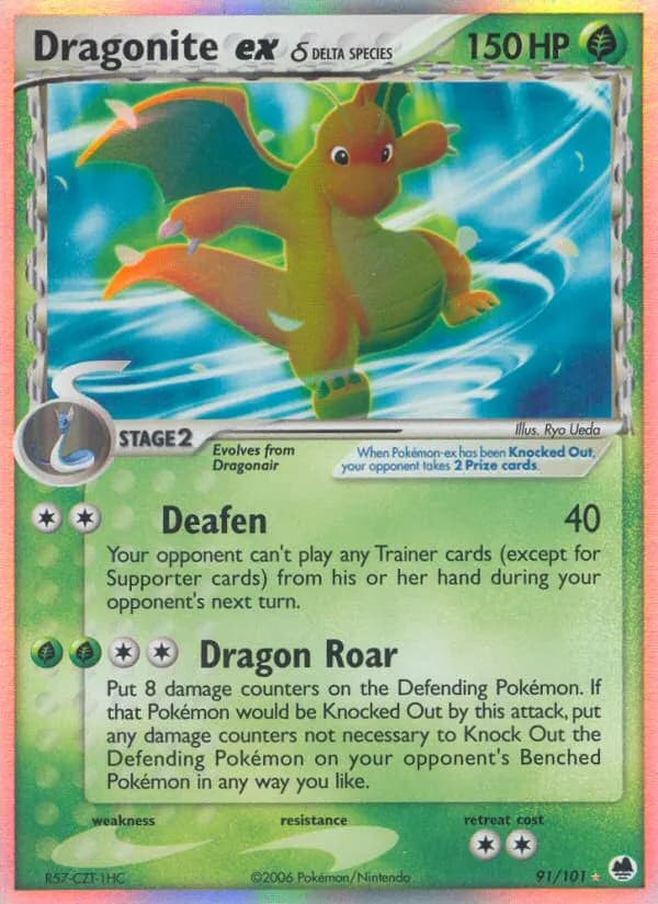 Dragonite ex δ — Dragon Frontiers 91 Pokémon card