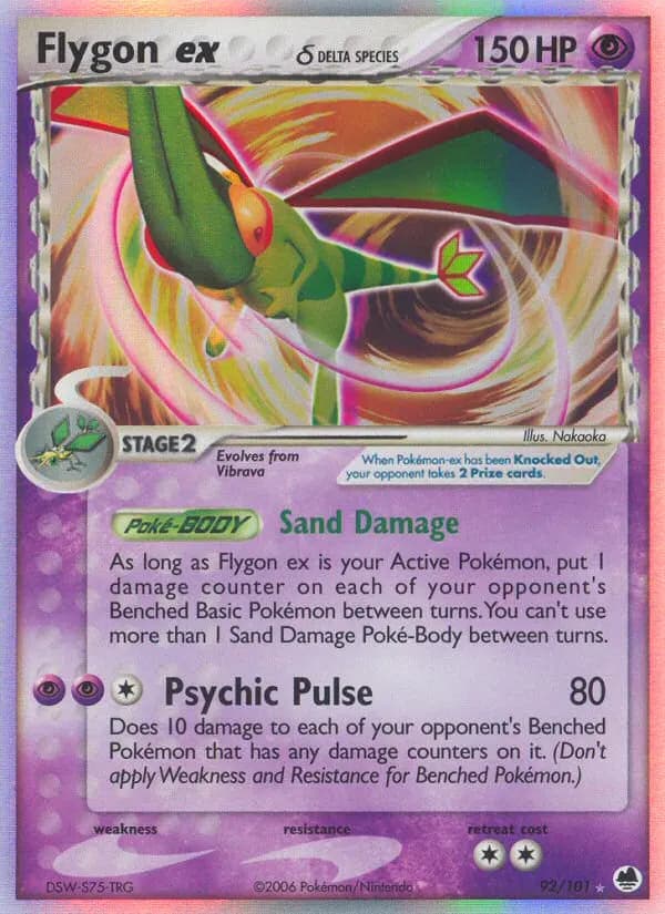 Flygon ex δ — Dragon Frontiers 92 Pokémon card