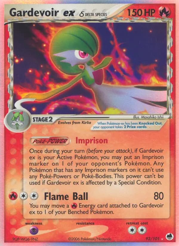 Gardevoir ex δ — Dragon Frontiers 93 Pokémon card