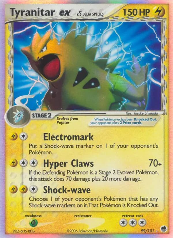 Tyranitar ex δ — Dragon Frontiers 99 Pokémon card