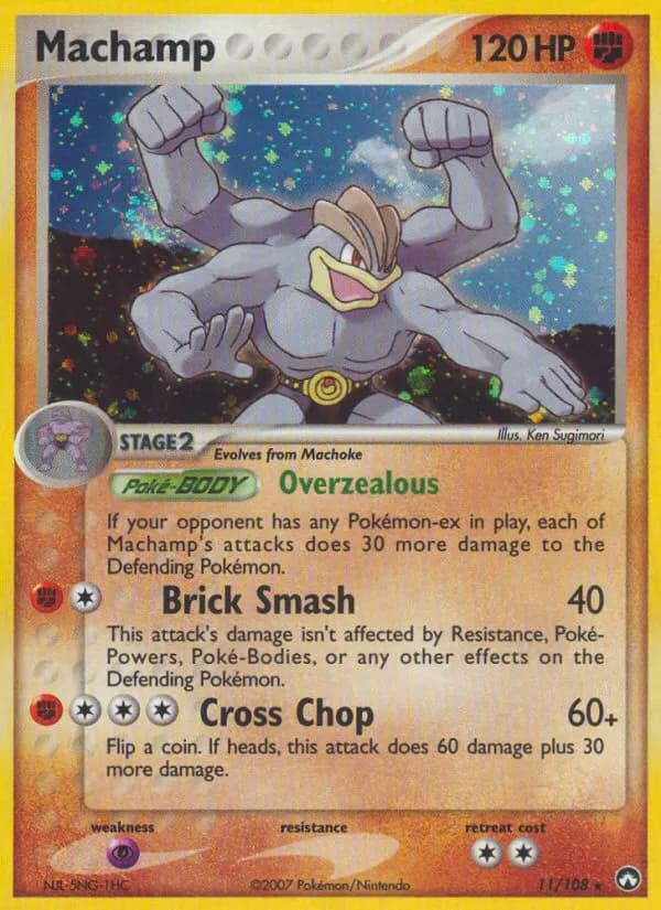 Machamp — Power Keepers 11 Pokémon card