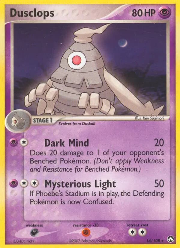 Dusclops — Power Keepers 14 Pokémon card